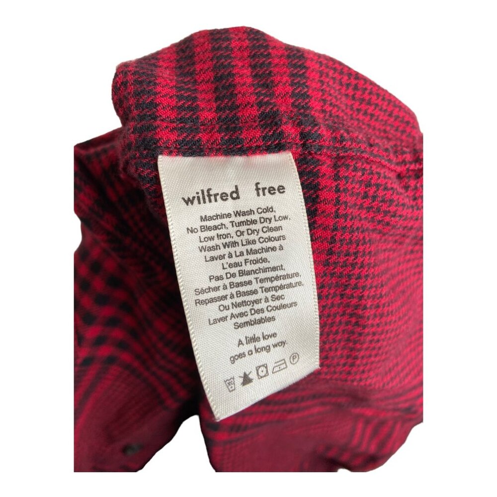 Ariztia Wilfred Free red flannel shirt dress button front‎ large - Picture 7 of 10